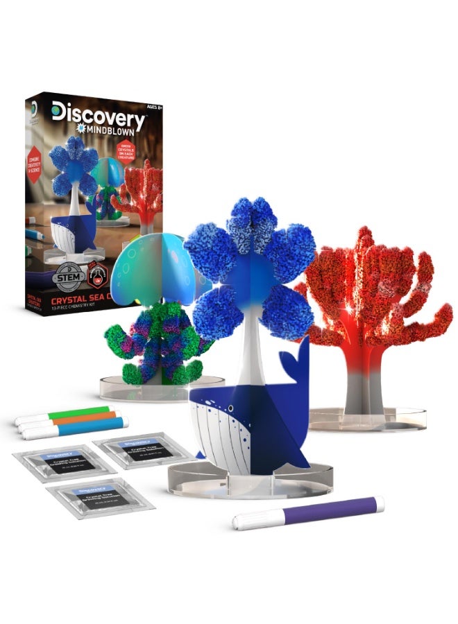 ديسكفري Discovery™ #MINDBLOWN Crystal Sea Creations 13-Piece Chemistry Kit, Early Learning Experiment STEM Toy for Kids 8+ Years - Image 1
